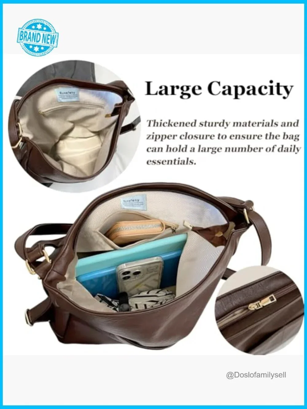 Convertible Backpack Purse Tote Hobo Crossbody Shoulder Handbag Vegan Leather